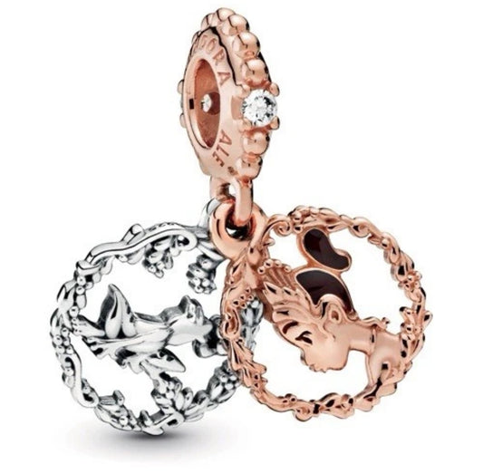 Pandora Disney Princess and the Frog Tiana Portrait Rose Gold Dangle Charm