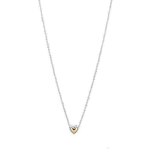 PANDORA Domed Golden Heart Collier Necklace 399399C00-45