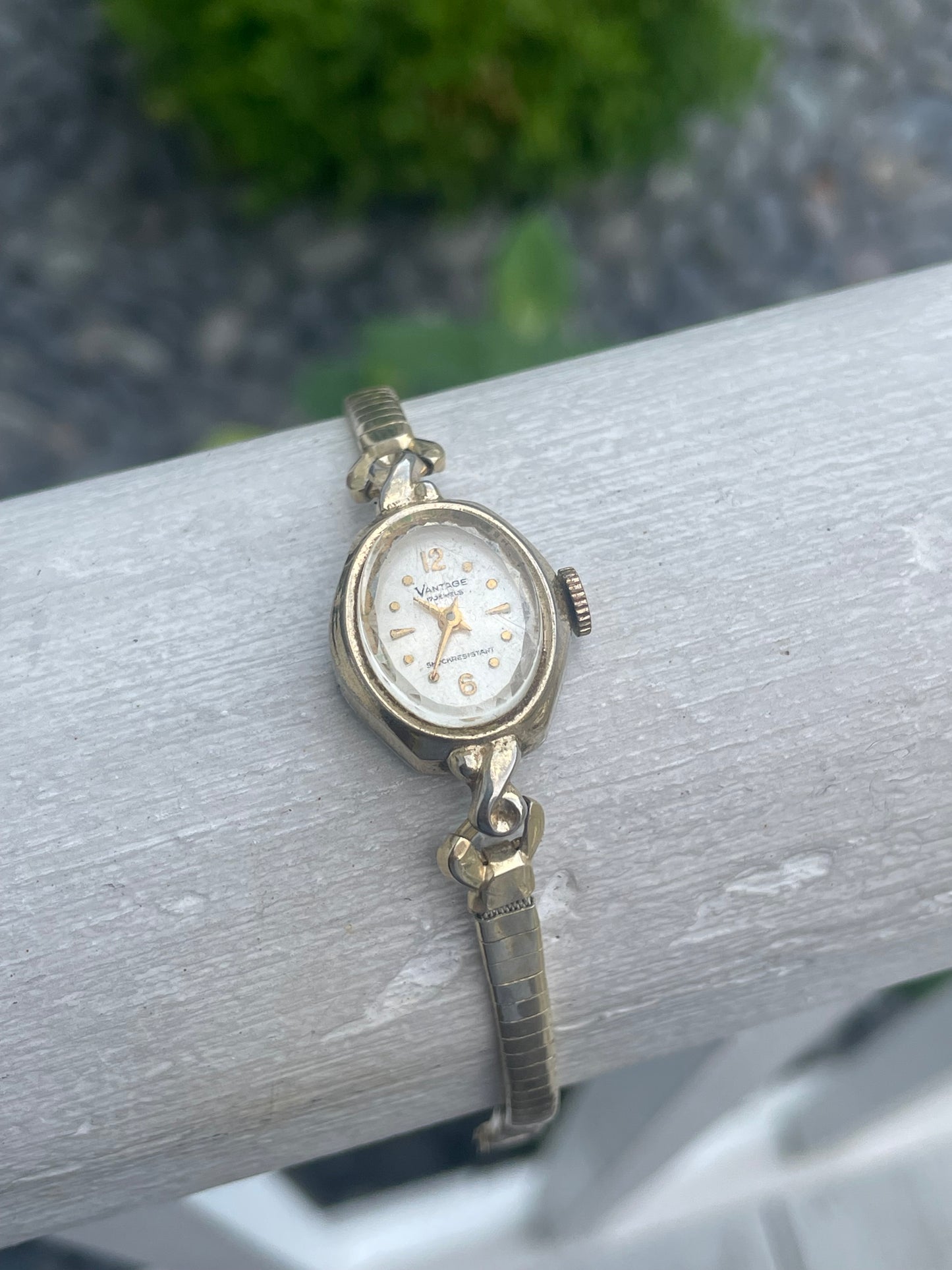 Vintage Vantage 17 Jewels Gold Filled Wind Up Wrist Watch