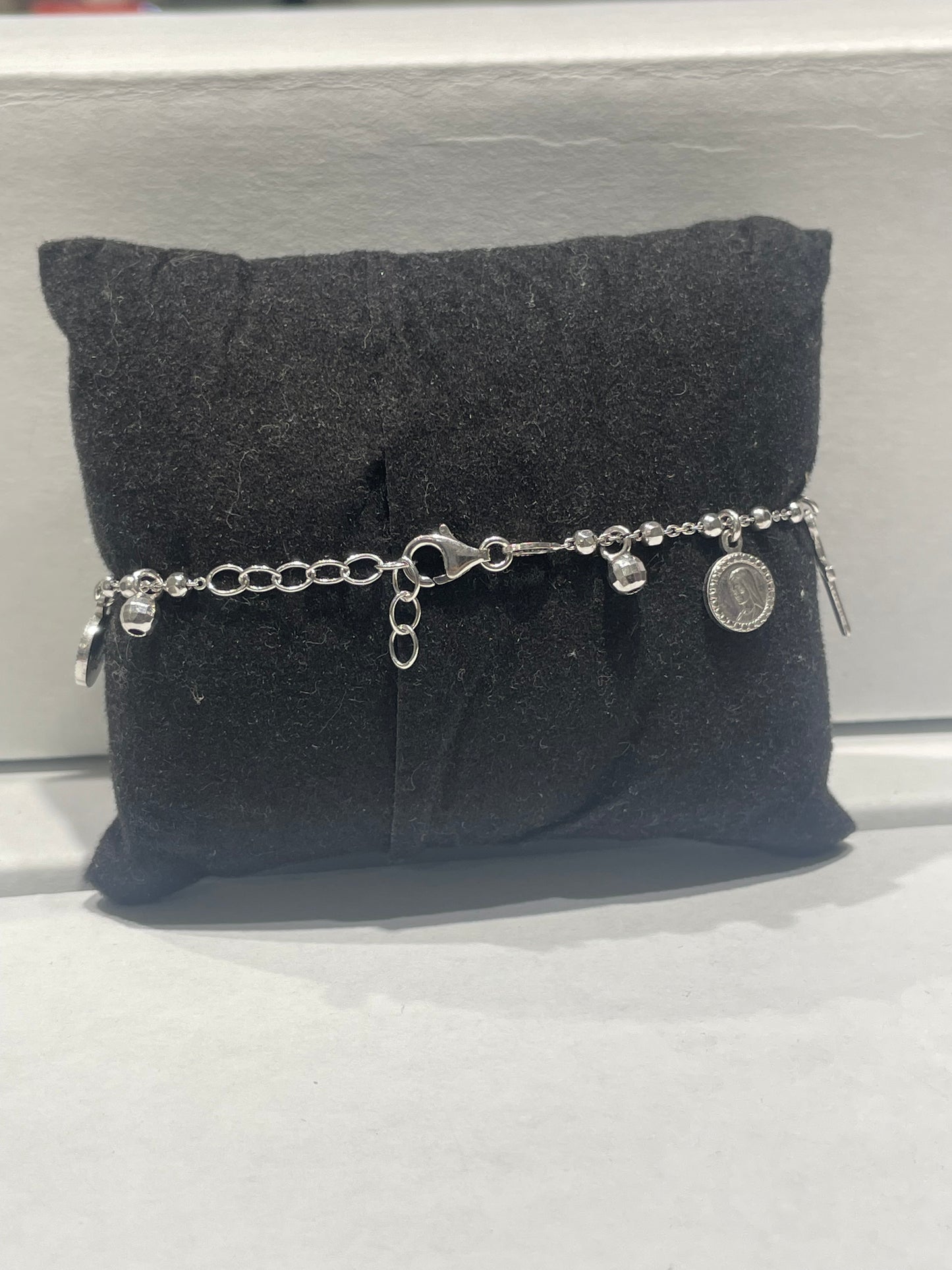 Designer Medjugorje 925 Sterling Silver Rosary Bracelet