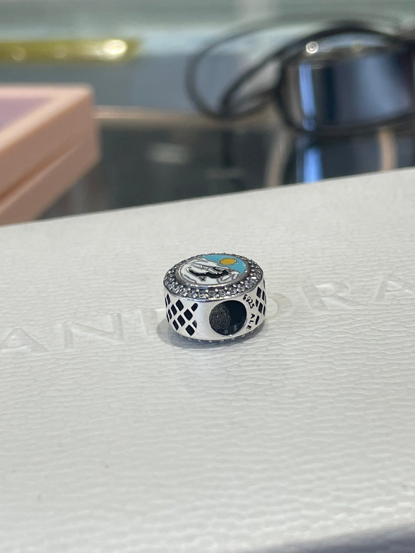Pandora New York State Exclusive The Hamptons Ski Resort Vacation Travel Round Signet Charm