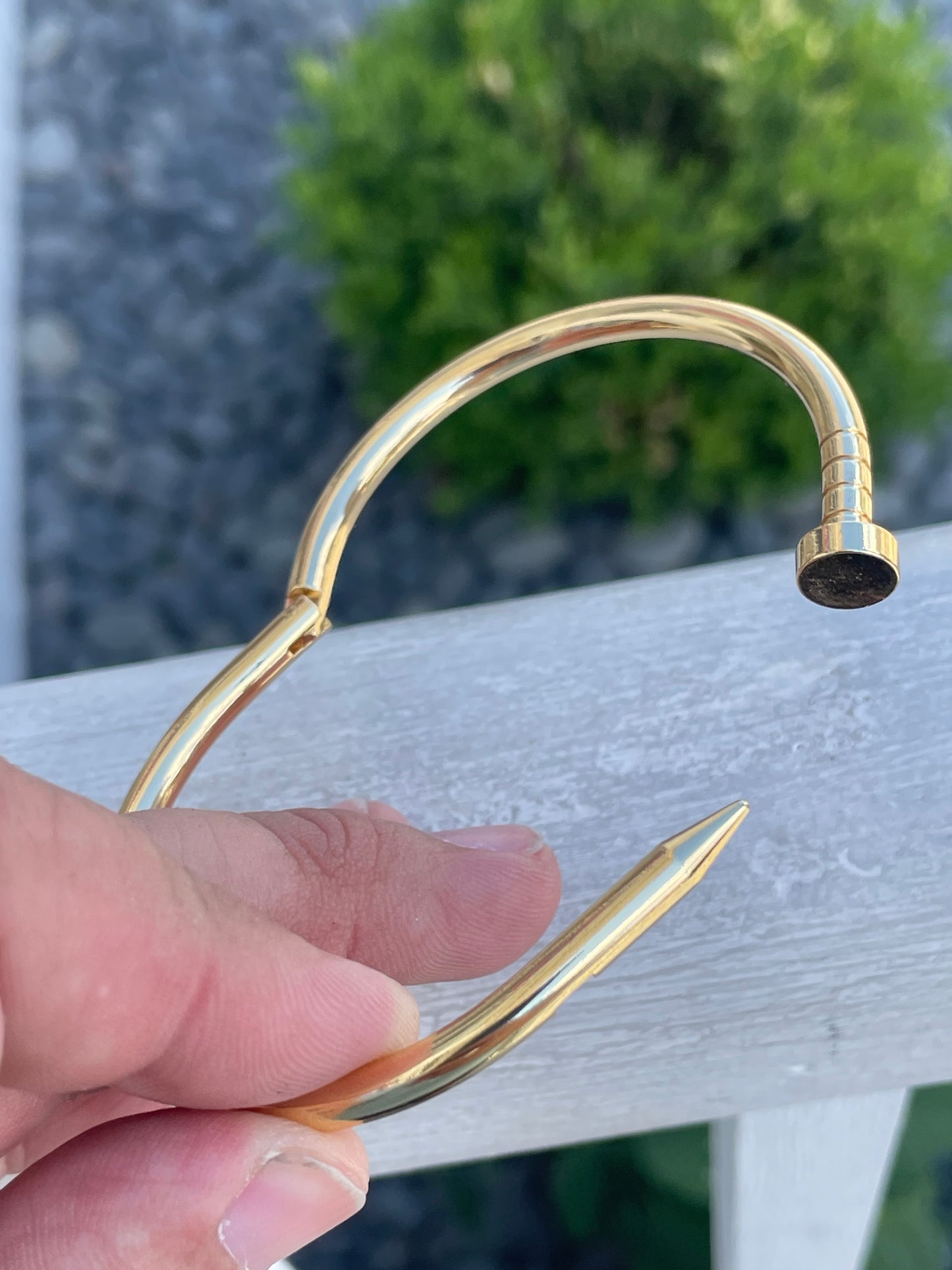 Cartier Style Lookalike Curved Nail Bangle Bracelet