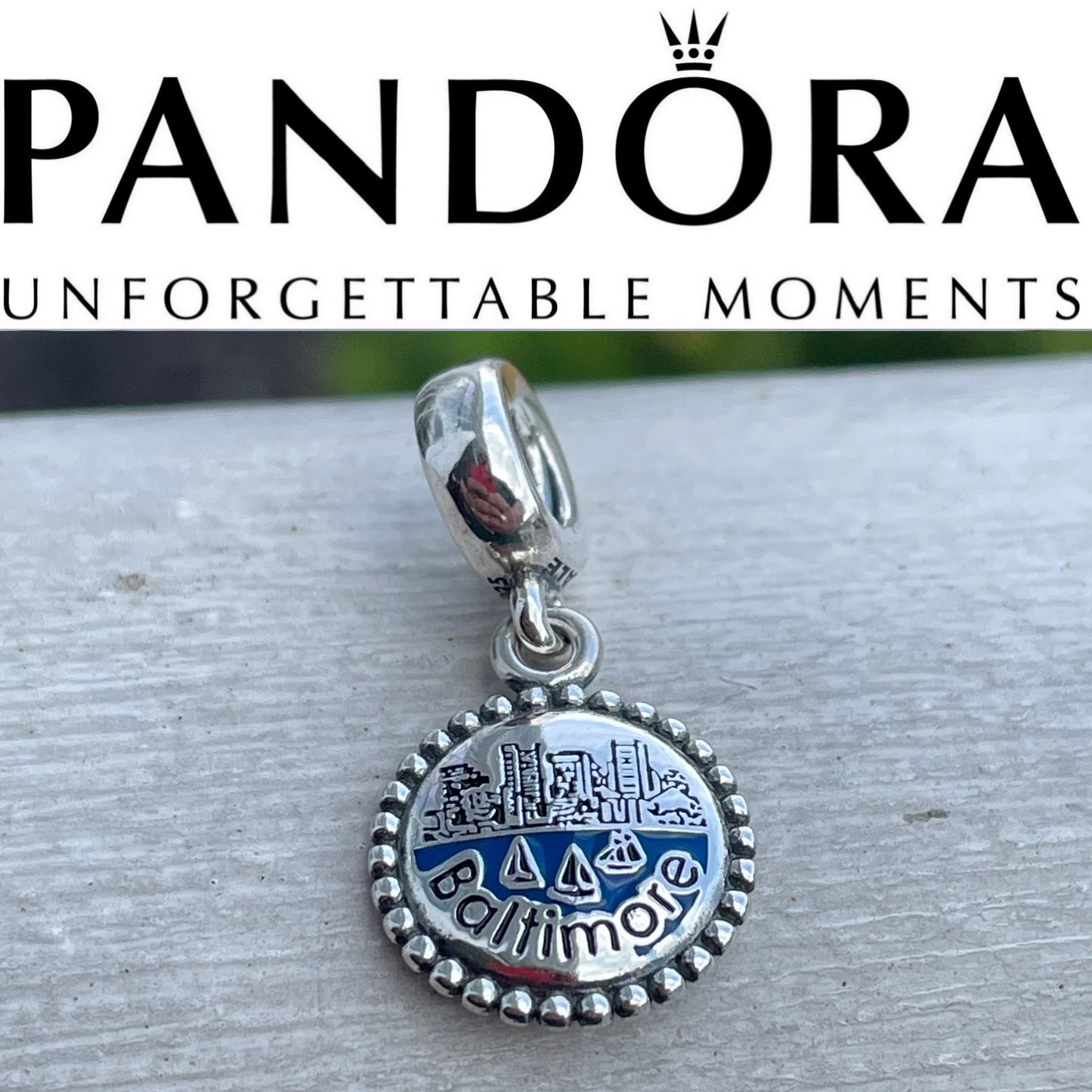 Pandora Baltimore Maryland State Exclusive Travel Destination Dangle Charm