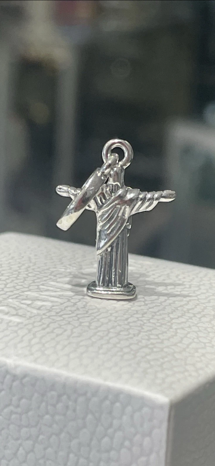 NEW Rare Pandora Brazil Country Exclusive Christ The Redeemer Statue Charm