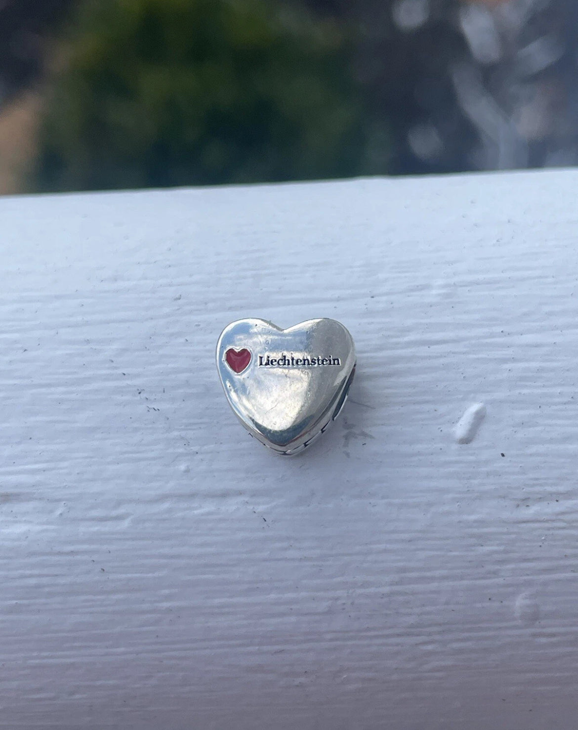 Pandora Liechtenstein Exclusive Flag Heart Travel Charm