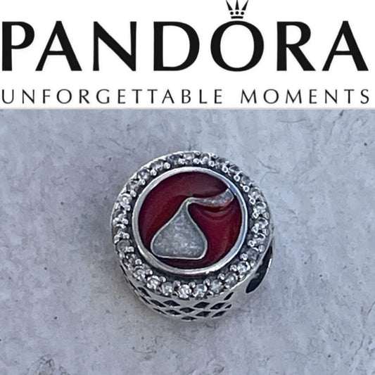 Pandora Hershey Pennsylvania Exclusive Hershey Kiss Logo Round Signet Charm