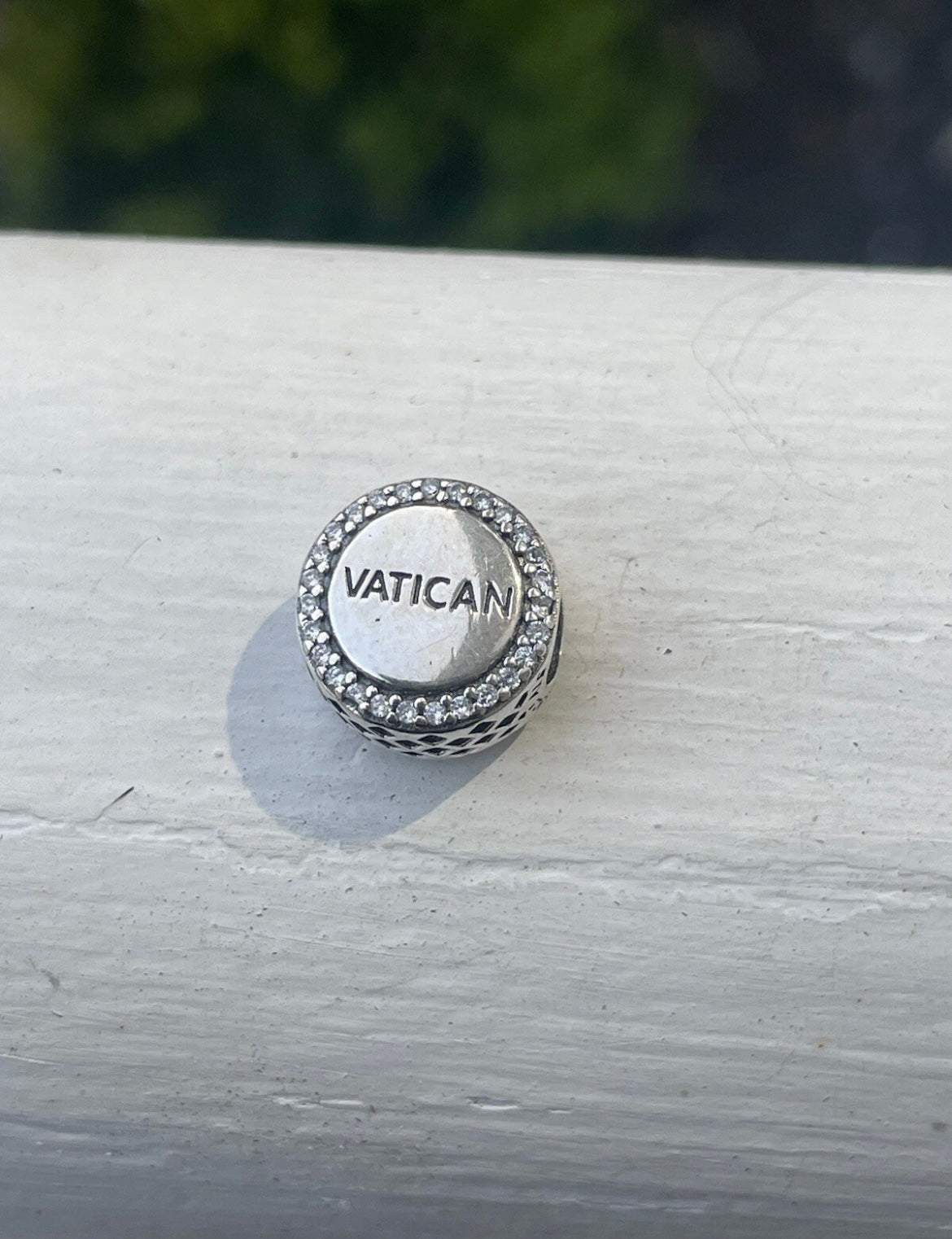 Pandora Vatican Exclusive Flag Round Signet Travel Charm