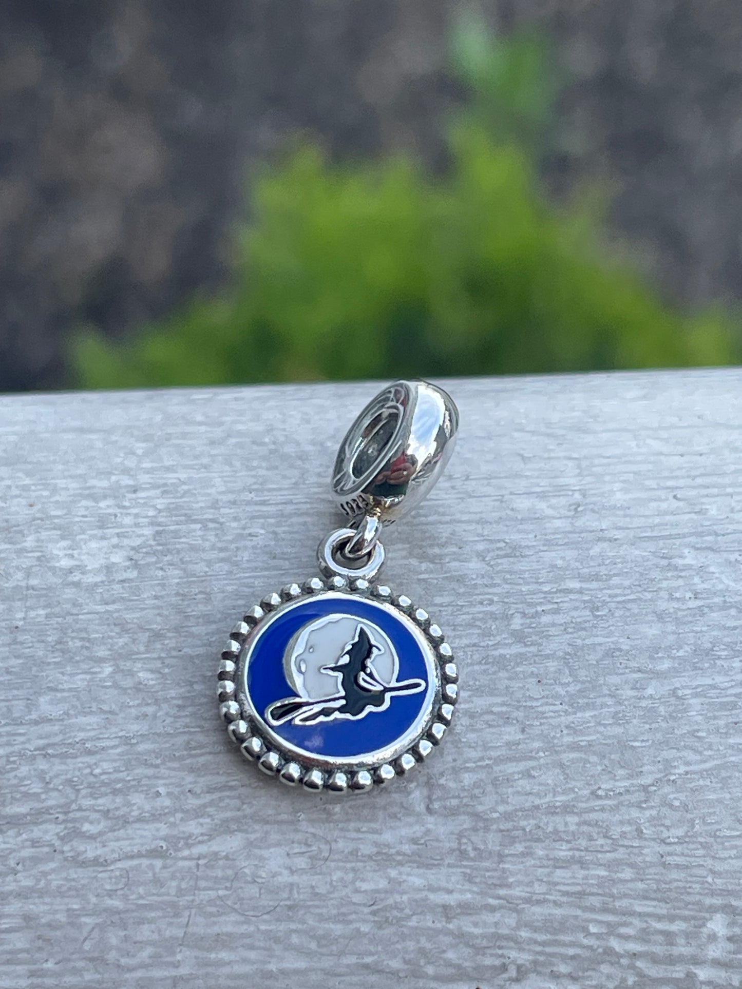 Pandora Salem Massachusetts Bewitched Witch on the Broomstick Moonlight Dangle Charm