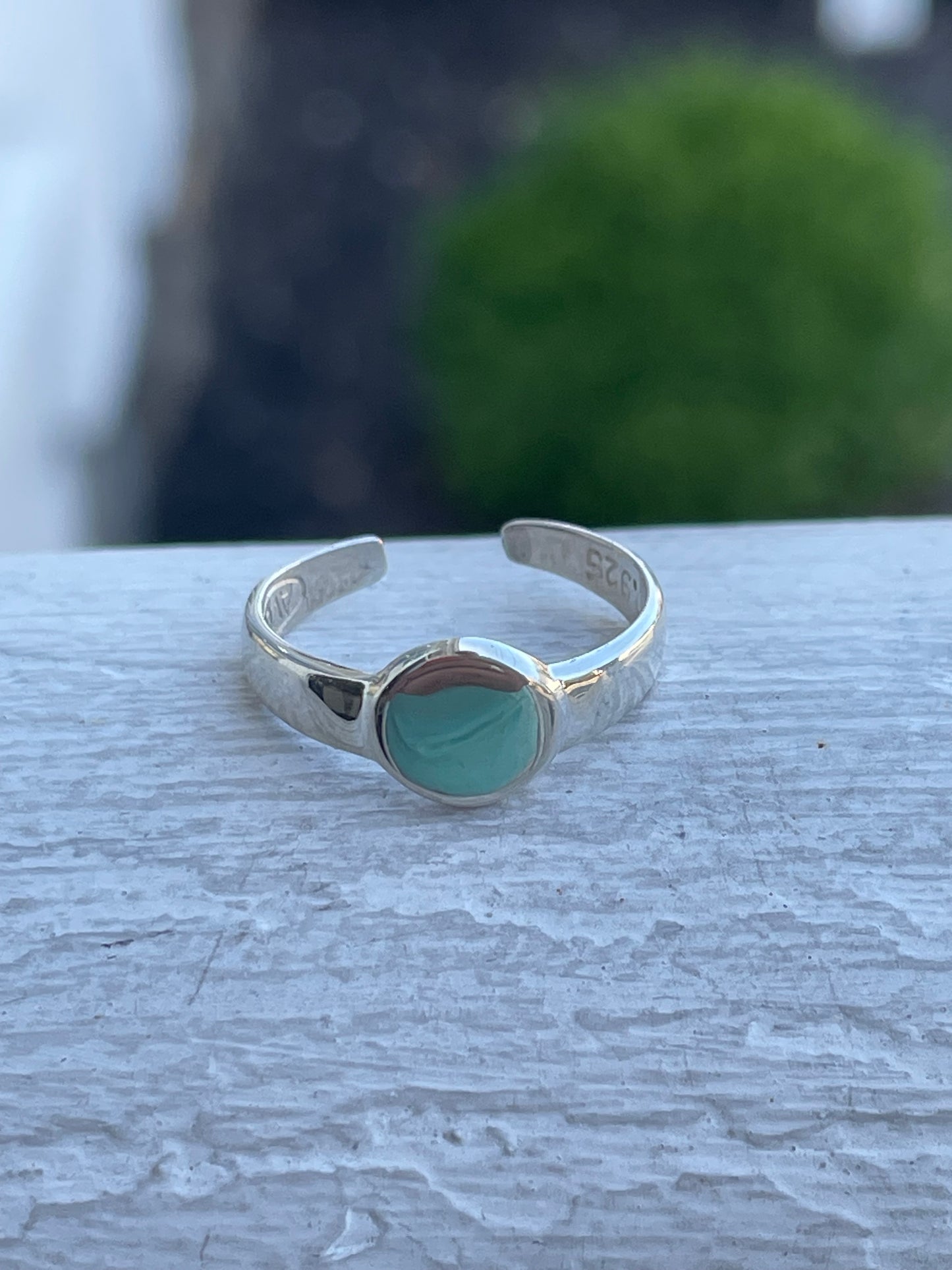 925 Sterling Silver Signet Toe Ring