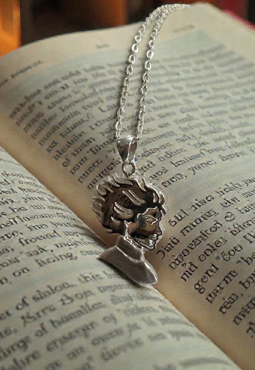 Kristin Kreuk Madwoman’s Library Bookclub Logo Sterling Silver Necklace