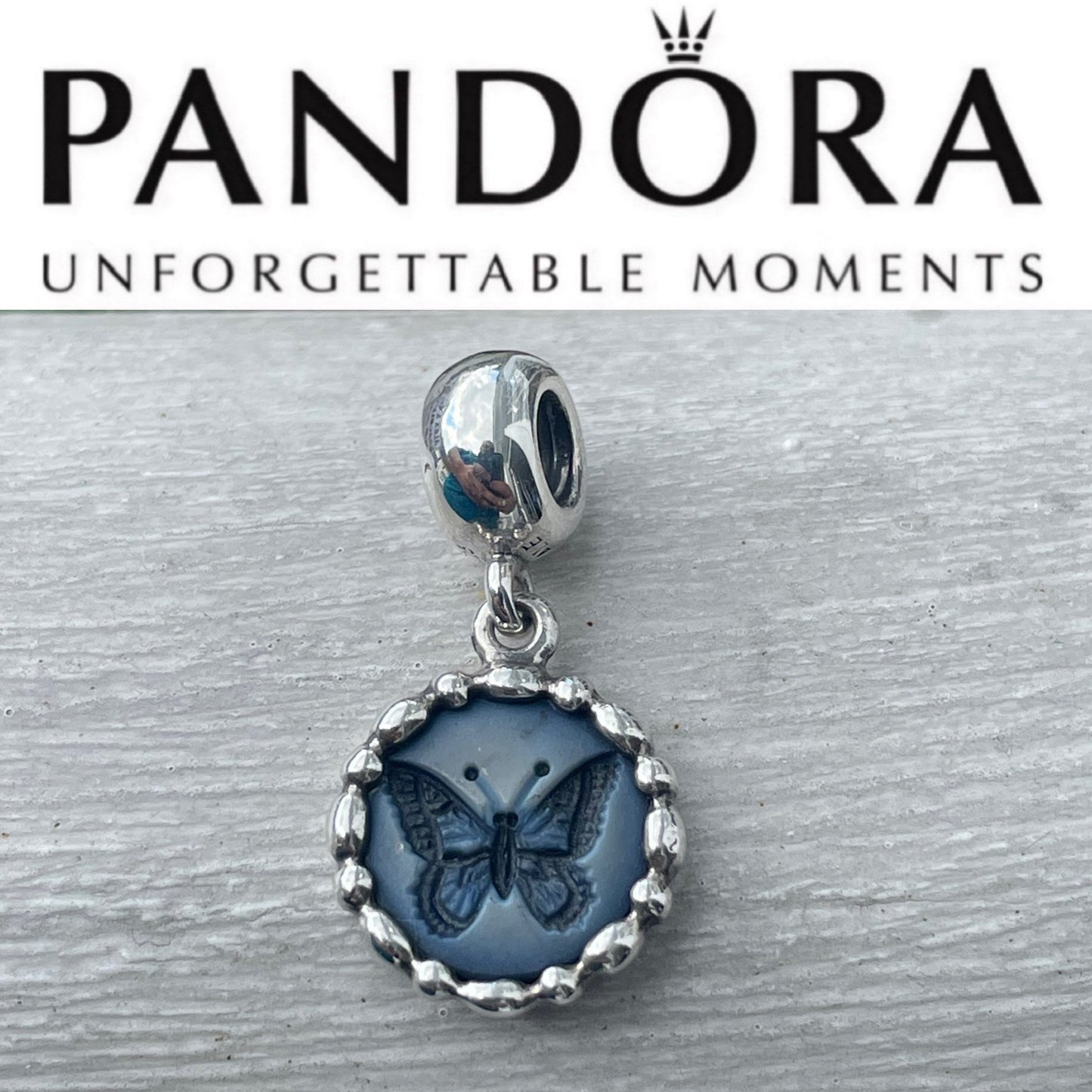 Retired Pandora Butterfly Cameo Charm 790865CAM