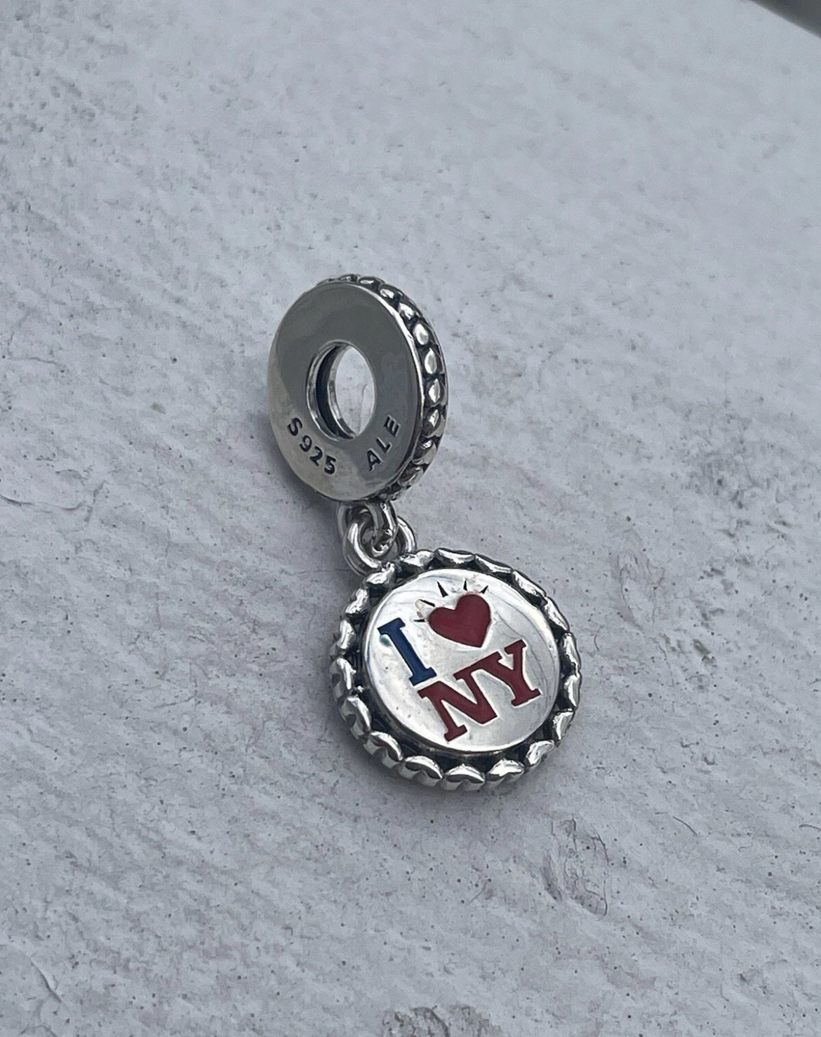 PANDORA New York City NYC I Love NY Dangle Liberty Charm