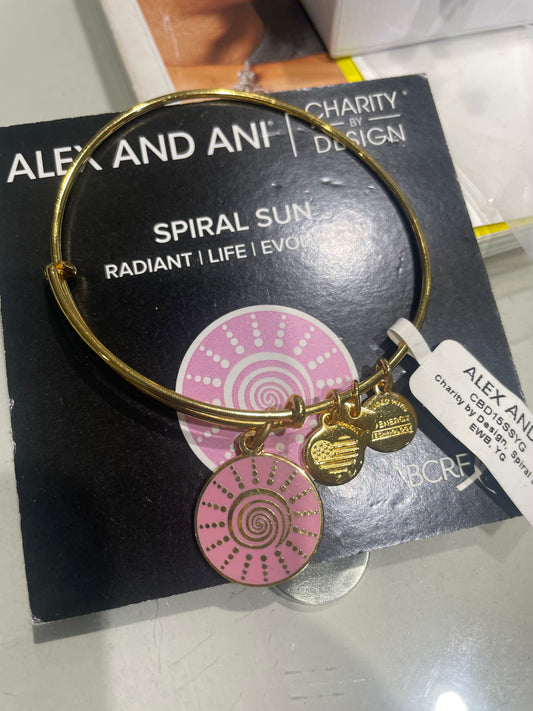 Alex and Ani Spiral Sun Gold Tone Bracelet