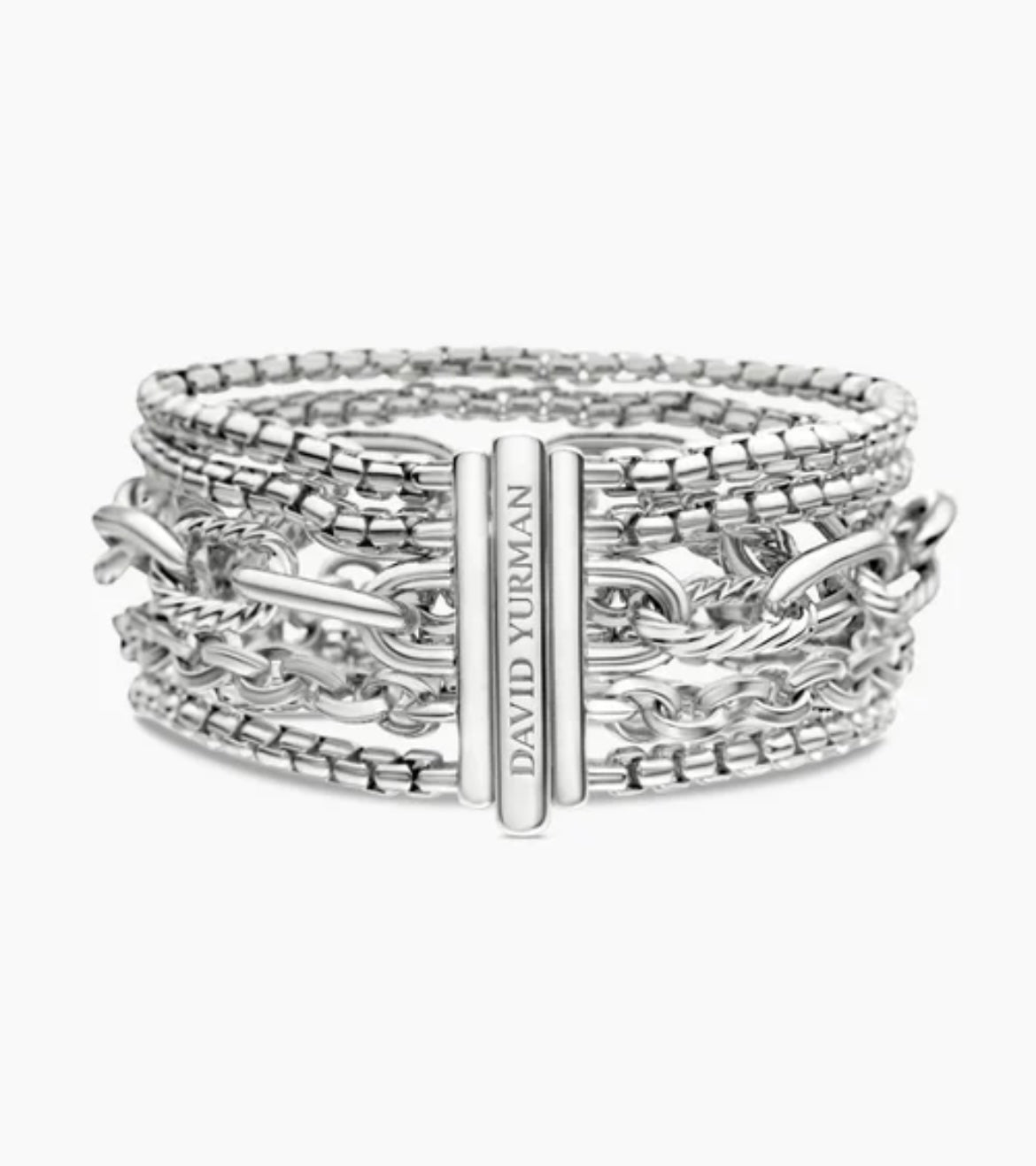 David Yurman Multi Row Chain Bracelet Size M (7.25”)