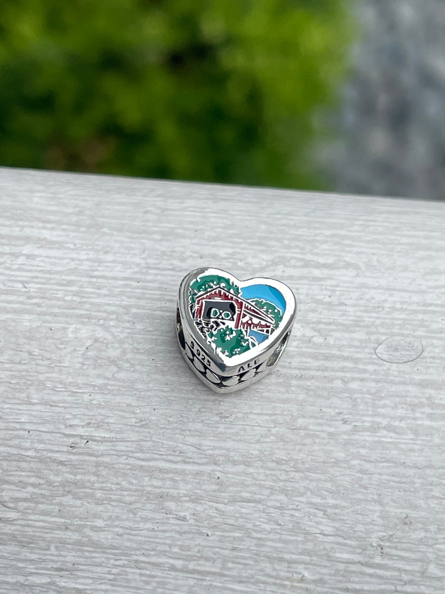 Pandora Ohio State Exclusive Scenic Heart Travel Charm