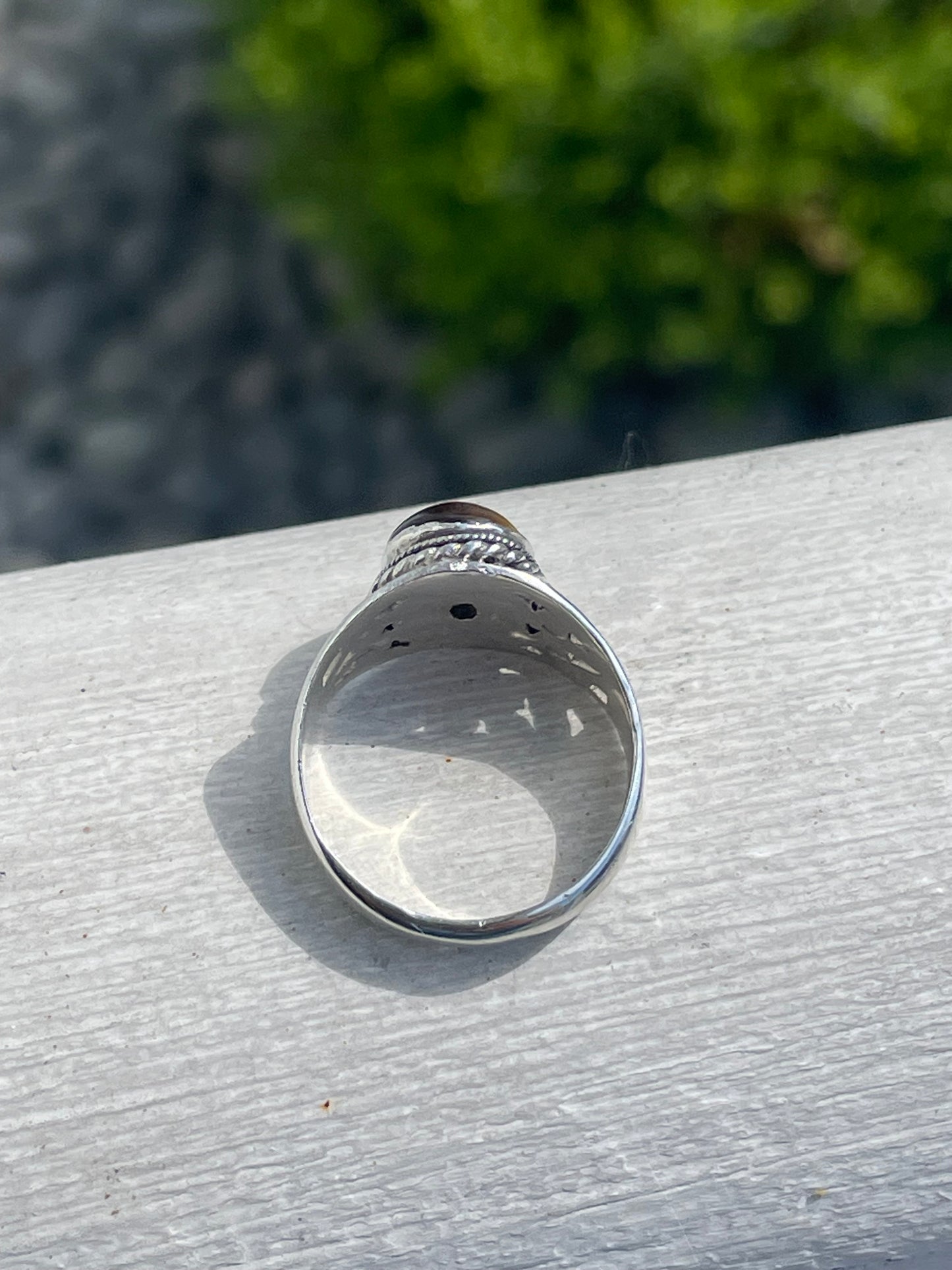 925 Sterling Silver Tiger’s Eye Ring Size 7