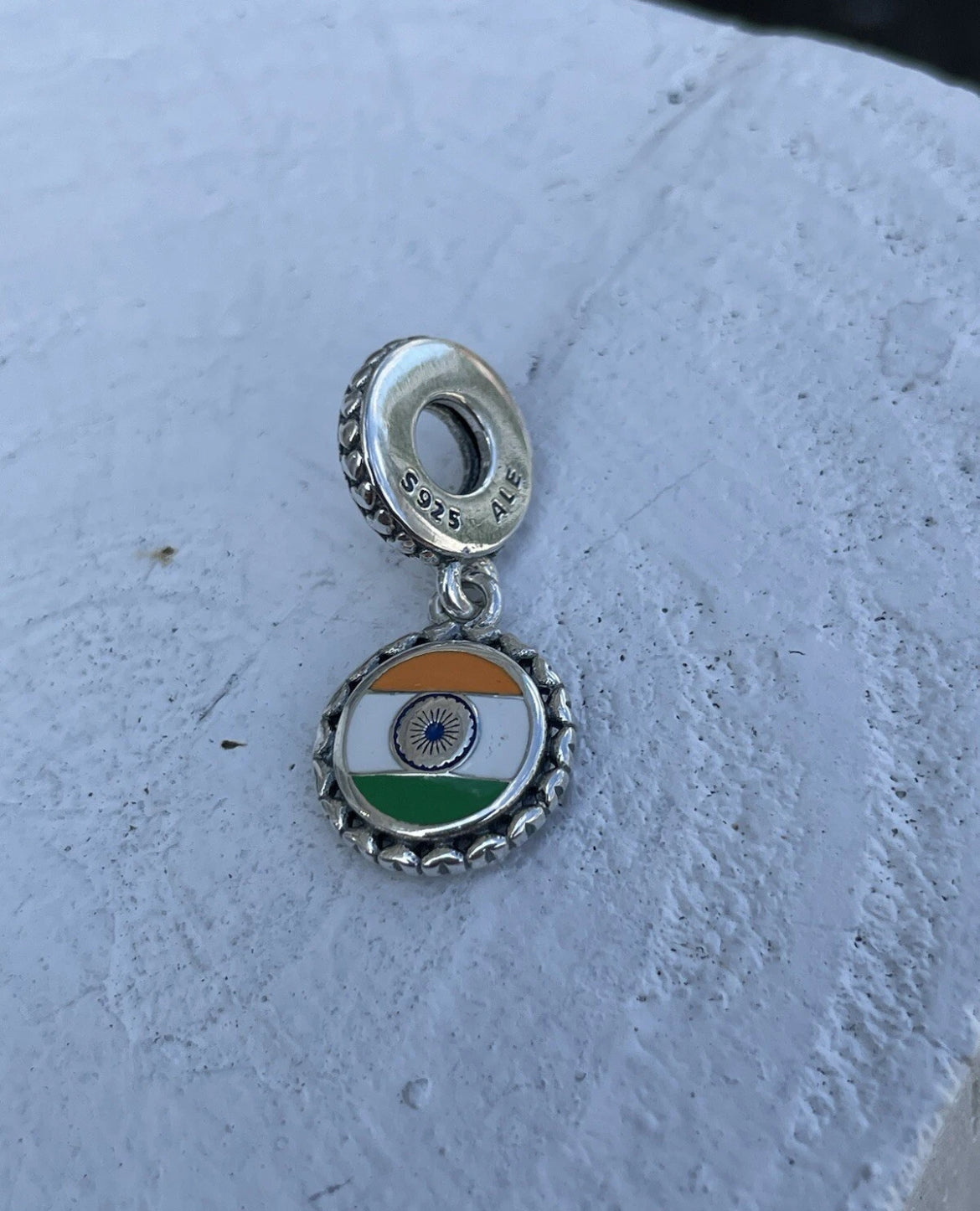 Pandora India Flag Country Exclusive Dangle Charm