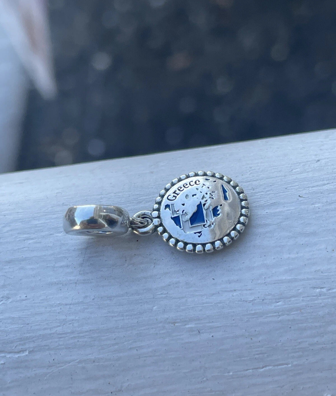 Pandora Greece Country Map Flag Exclusive Travel Dangle Charm