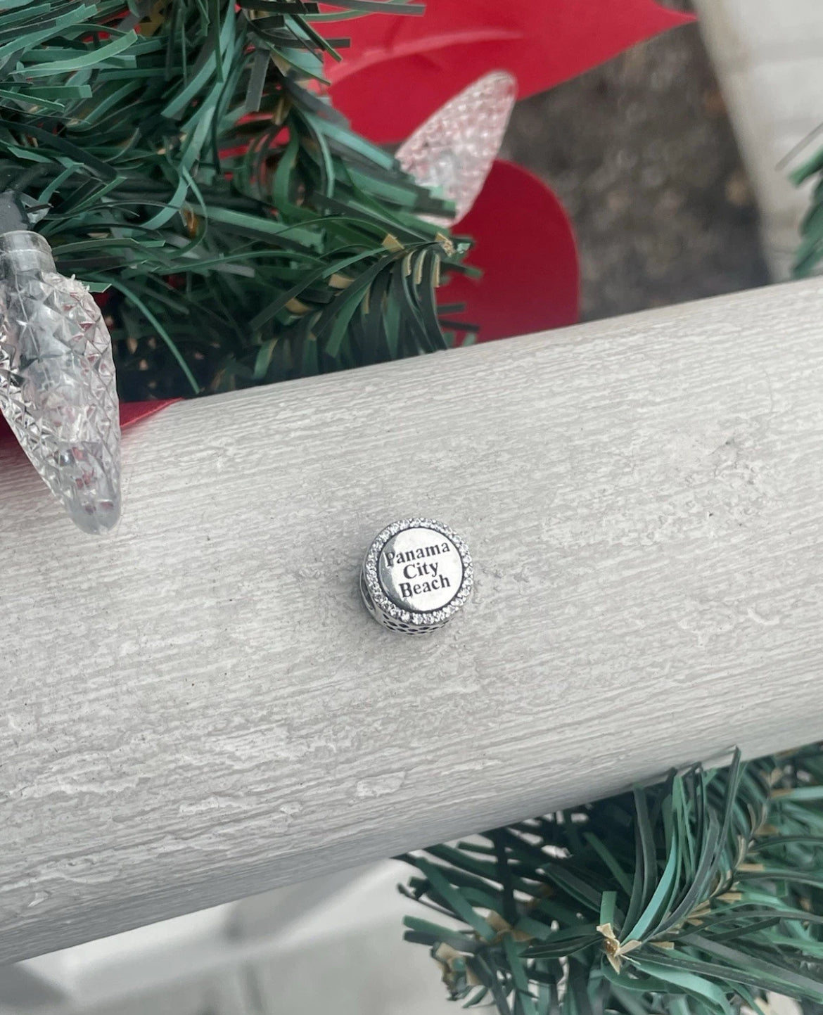 Pandora Panama City Beach Florida Exclusive Round Signet Travel Charm