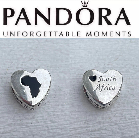 Rare Pandora South Africa Country Exclusive Heart Charm