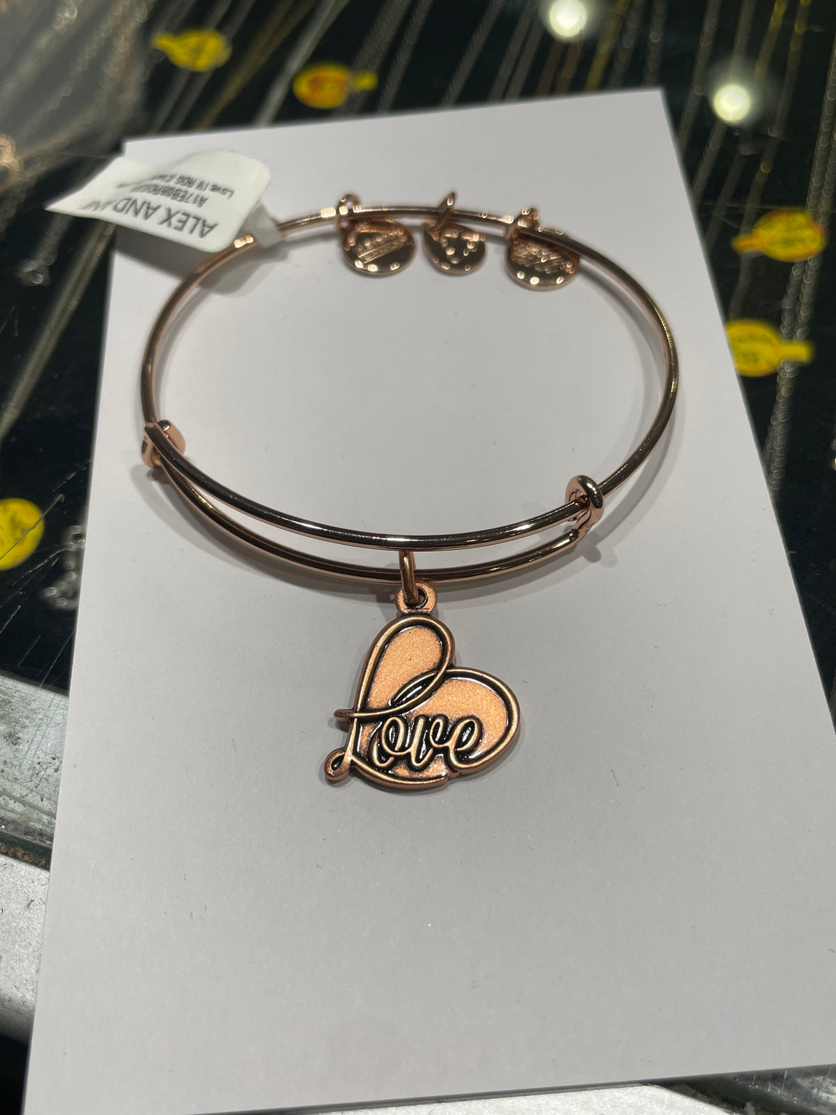 Alex and Ani Rose Gold Tone Love Bracelet - New with tags & gift box
