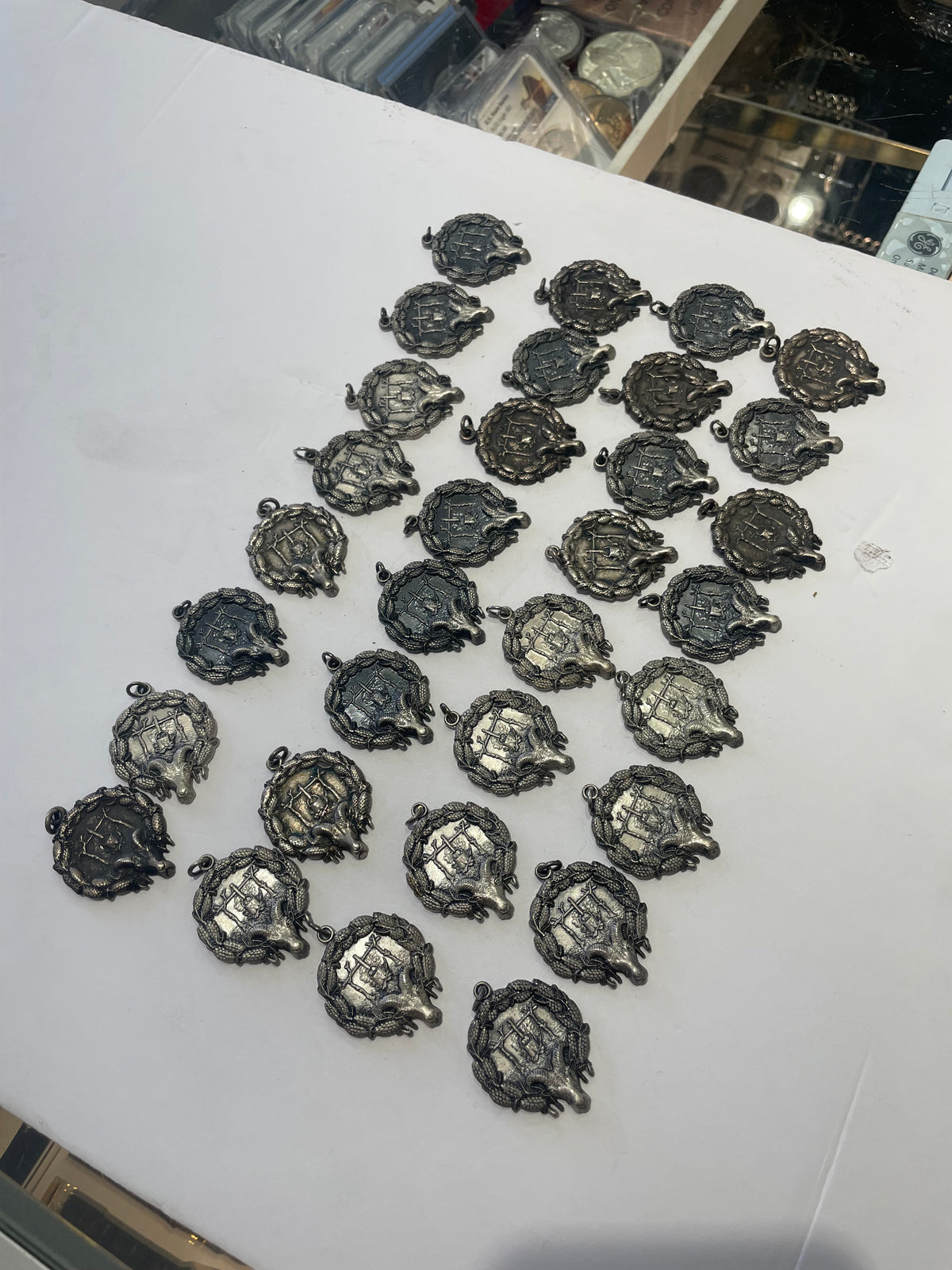 32pc Lot Campfire Club of America First Place 925 Sterling Silver Award Medals