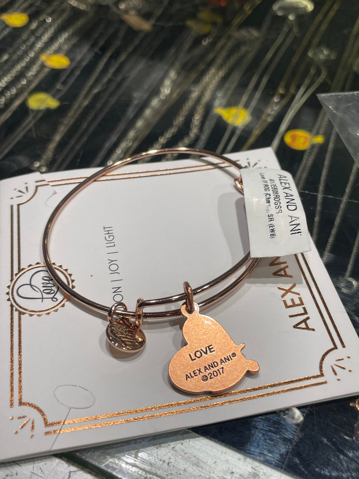 Alex and Ani Rose Gold Tone Love Bracelet - New with tags & gift box