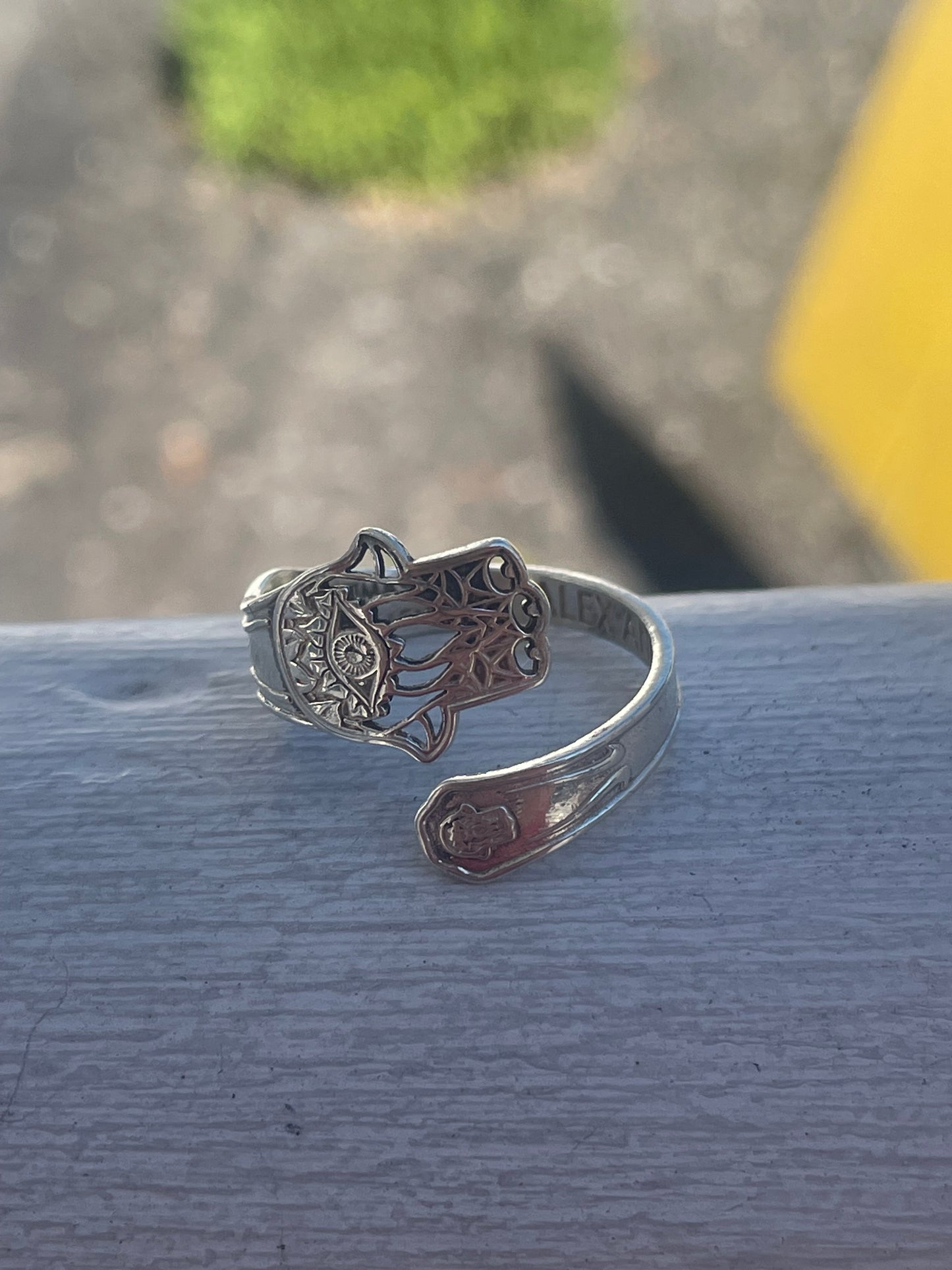Alex and Ani 925 Sterling Silver Wraparound Hamsa Ring