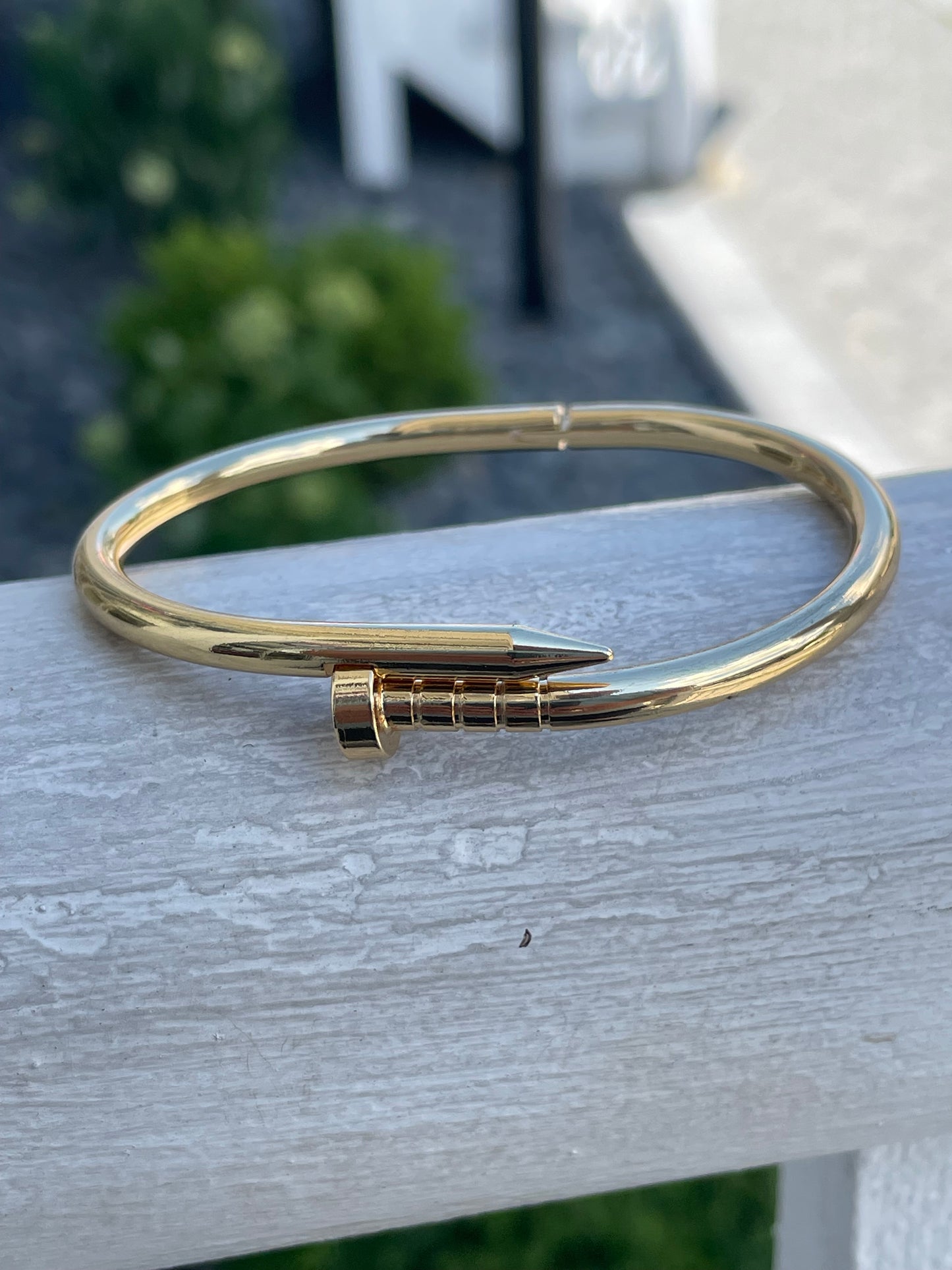 Cartier Style Lookalike Curved Nail Bangle Bracelet