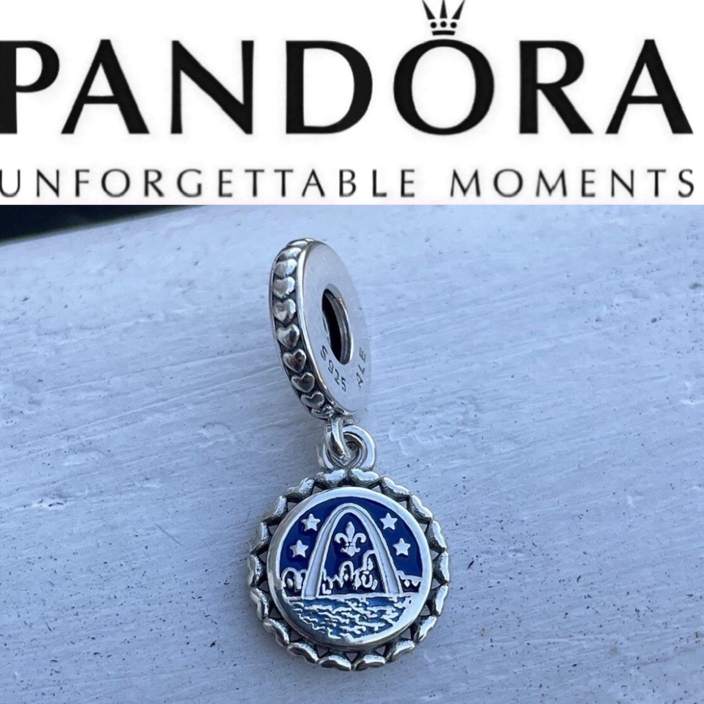 Rare Pandora Saint Louis Arch Monument Exclusive Dangle Vacation Charm