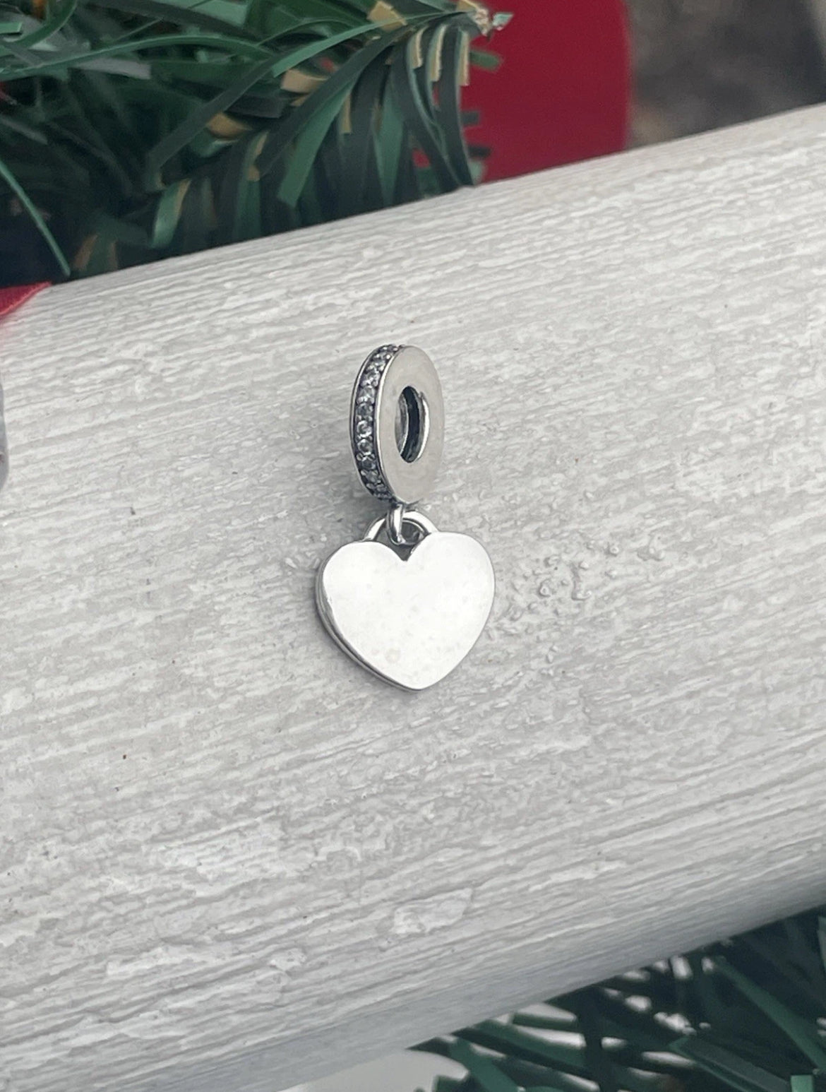 Pandora Silver But First Coffee Heart Dangle Charm S925 ALE