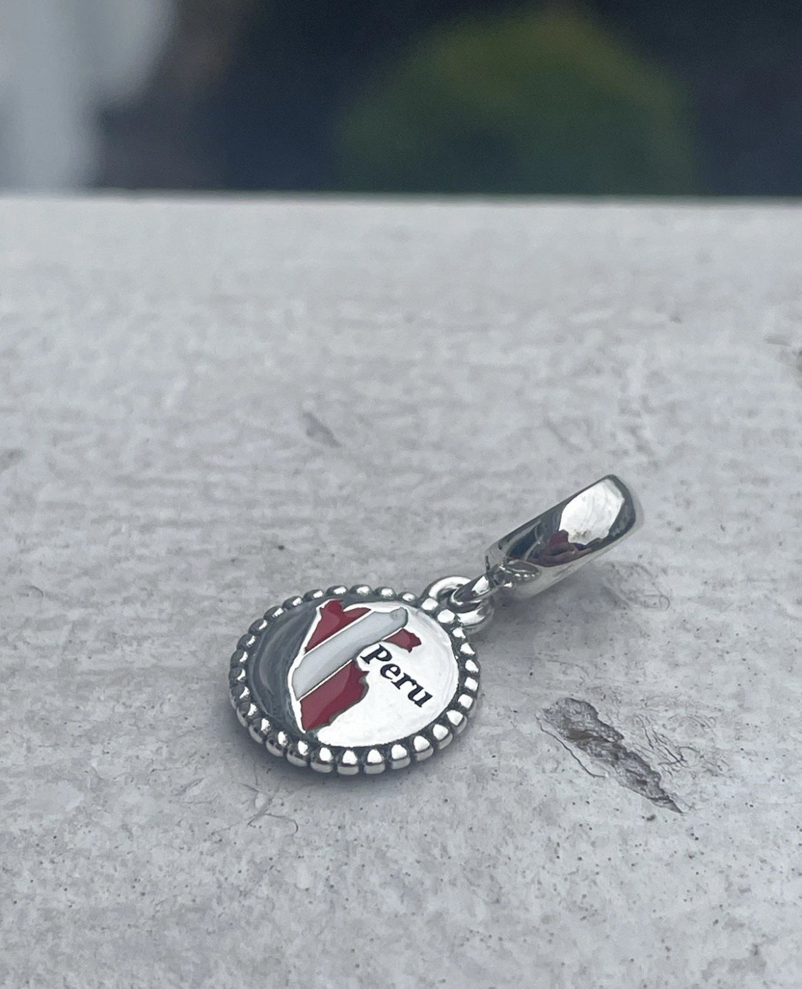 Pandora Peru Country Exclusive Map Flag Travel Dangle Charm