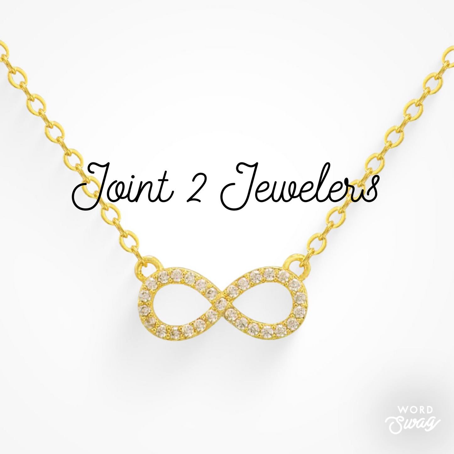 925 Sterling Silver Vermeil Cz Infinity Necklace