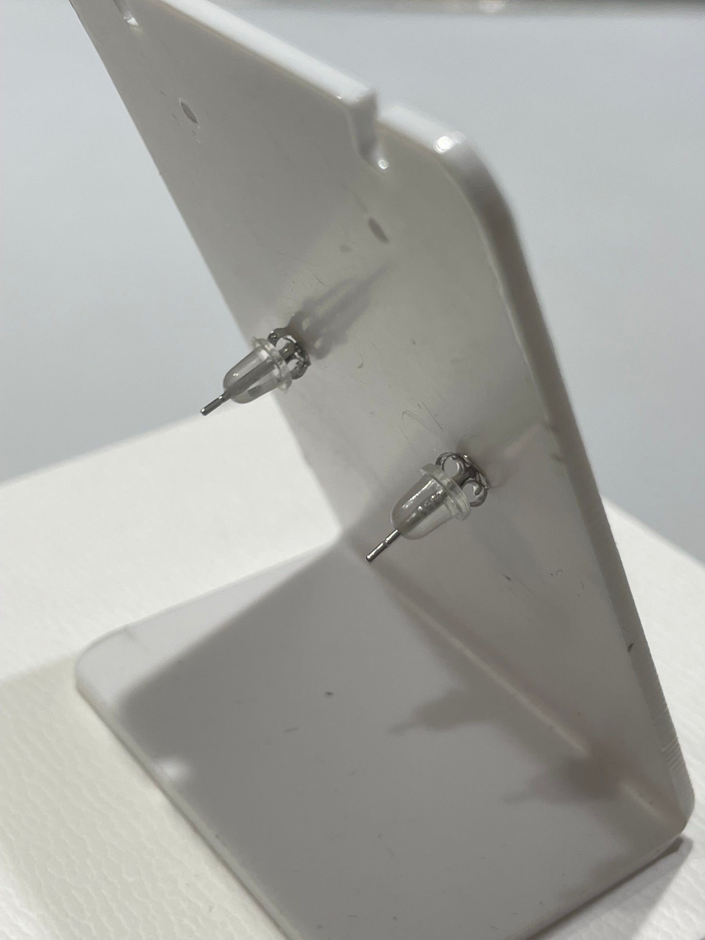 925 Sterling Silver Bi-Color Quartz Stud Earrings