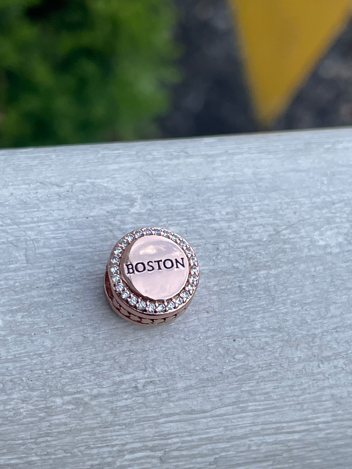 Pandora Boston Massachusetts State Exclusive Rose Gold Iconic Ship Signet Travel Charm