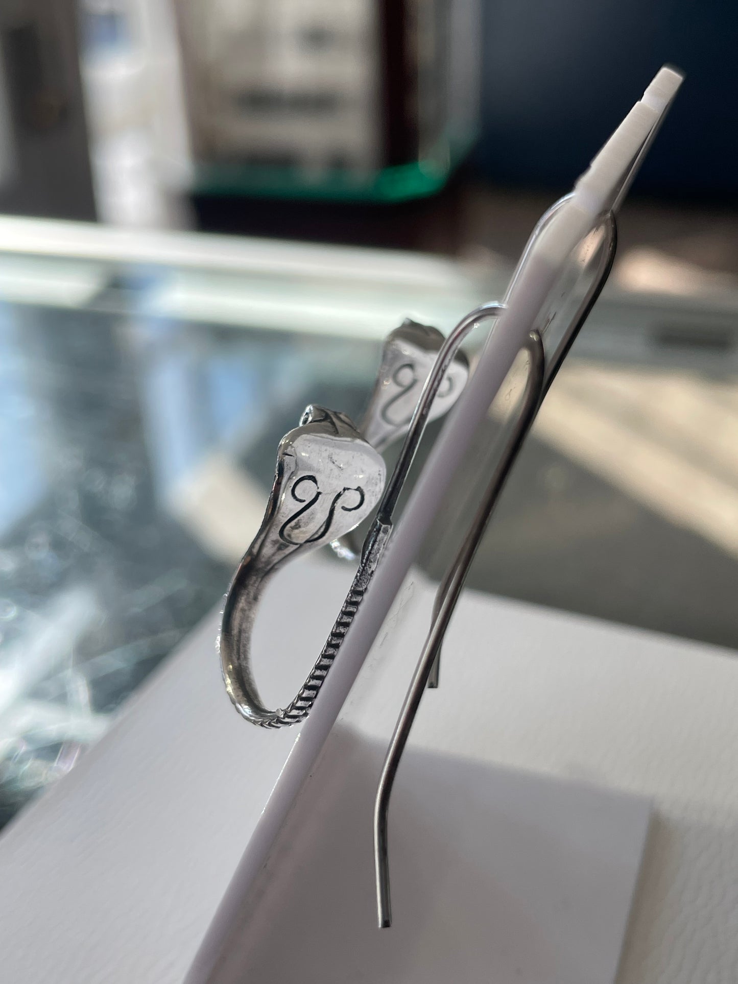 925 Sterling Silver Striking Cobra Earrings