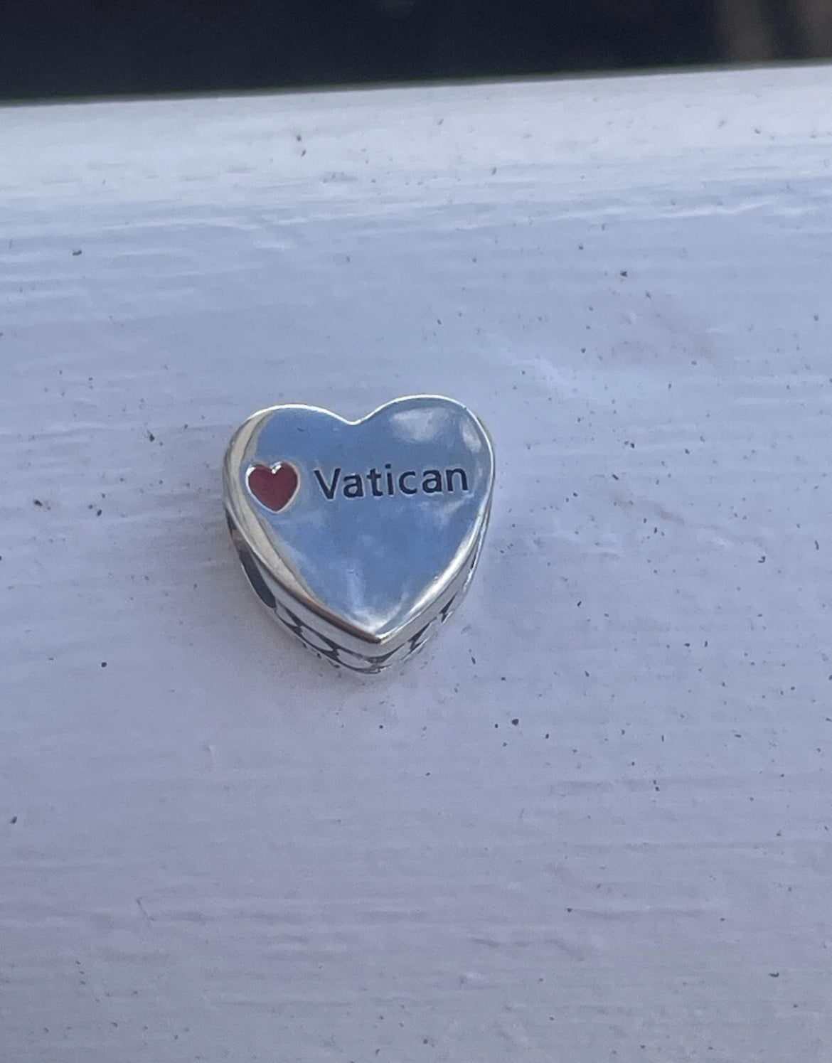 Pandora Vatican Exclusive Flag Heart Travel Charm