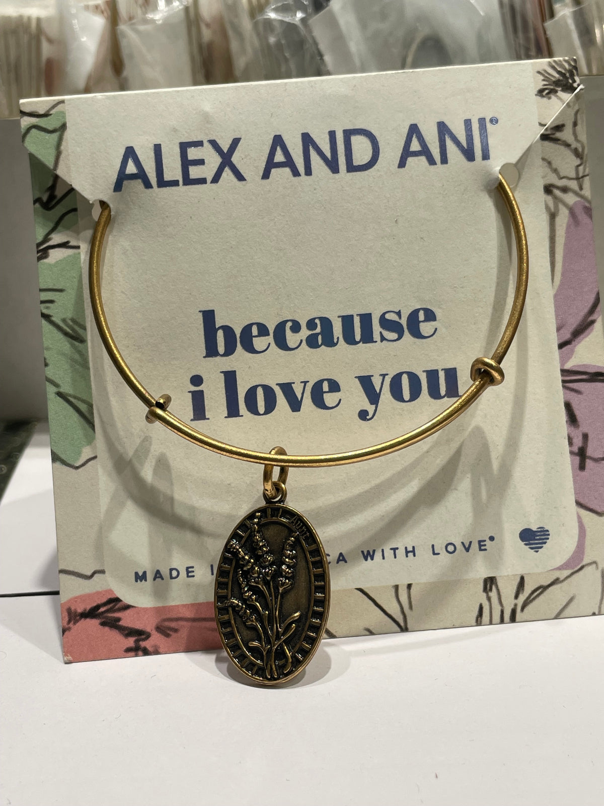 Alex and Ani Gold Tone Because I Love Aunt Bracelet - New with Tags & Gift Box