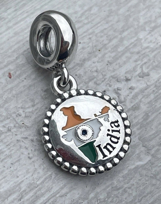 Pandora India Map Flag Country Exclusive Dangle Charm