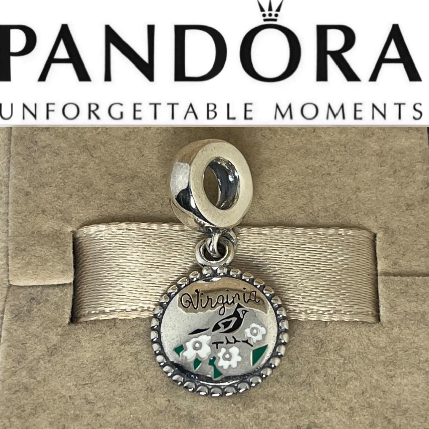 Pandora State of Virginia Exclusive State Bird Dangle Charm