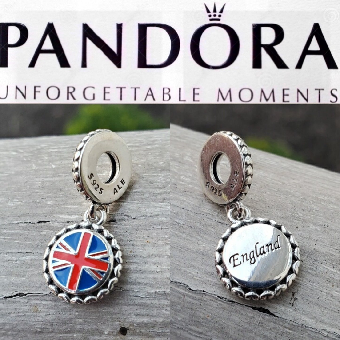 Pandora Country of England Exclusive Flag Dangle Charm