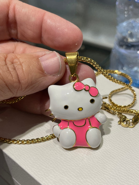 Stainless Steel Large Hello Kitty Necklace