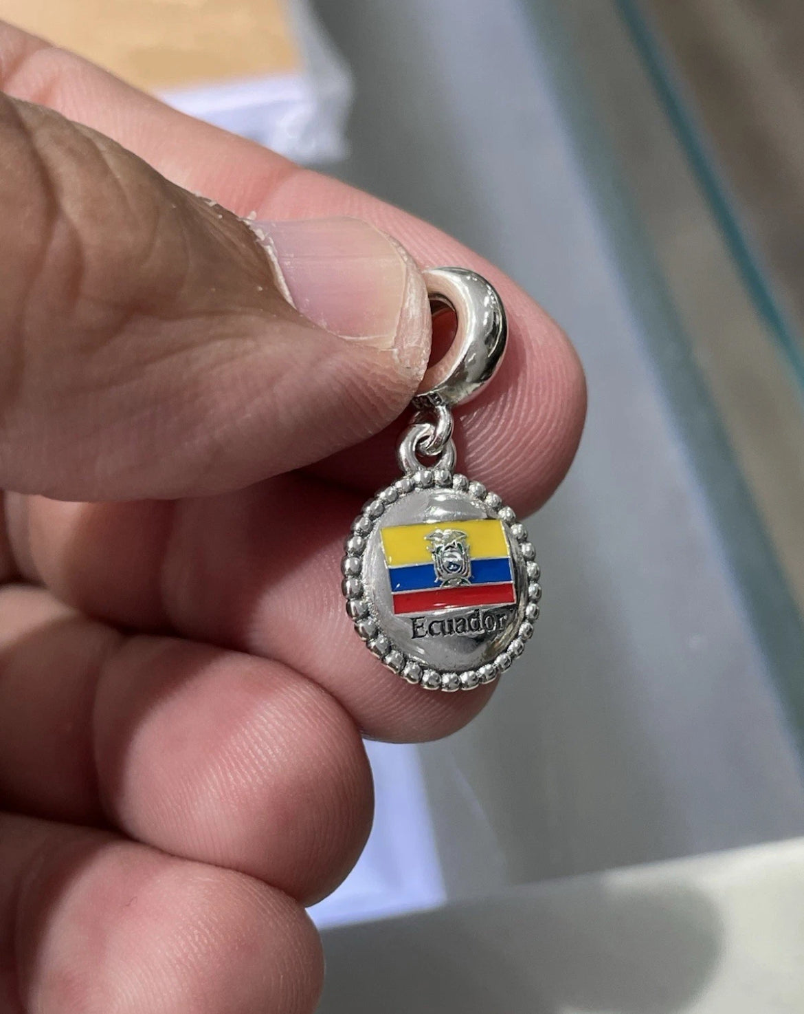 Pandora Ecuador Country Flag Exclusive Travel Dangle Charm