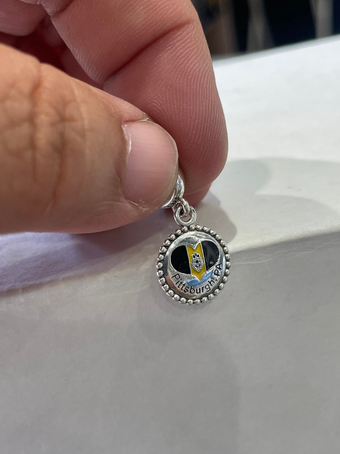 Pandora Pittsburgh Pennsylvania Exclusive Flag Dangle Charm