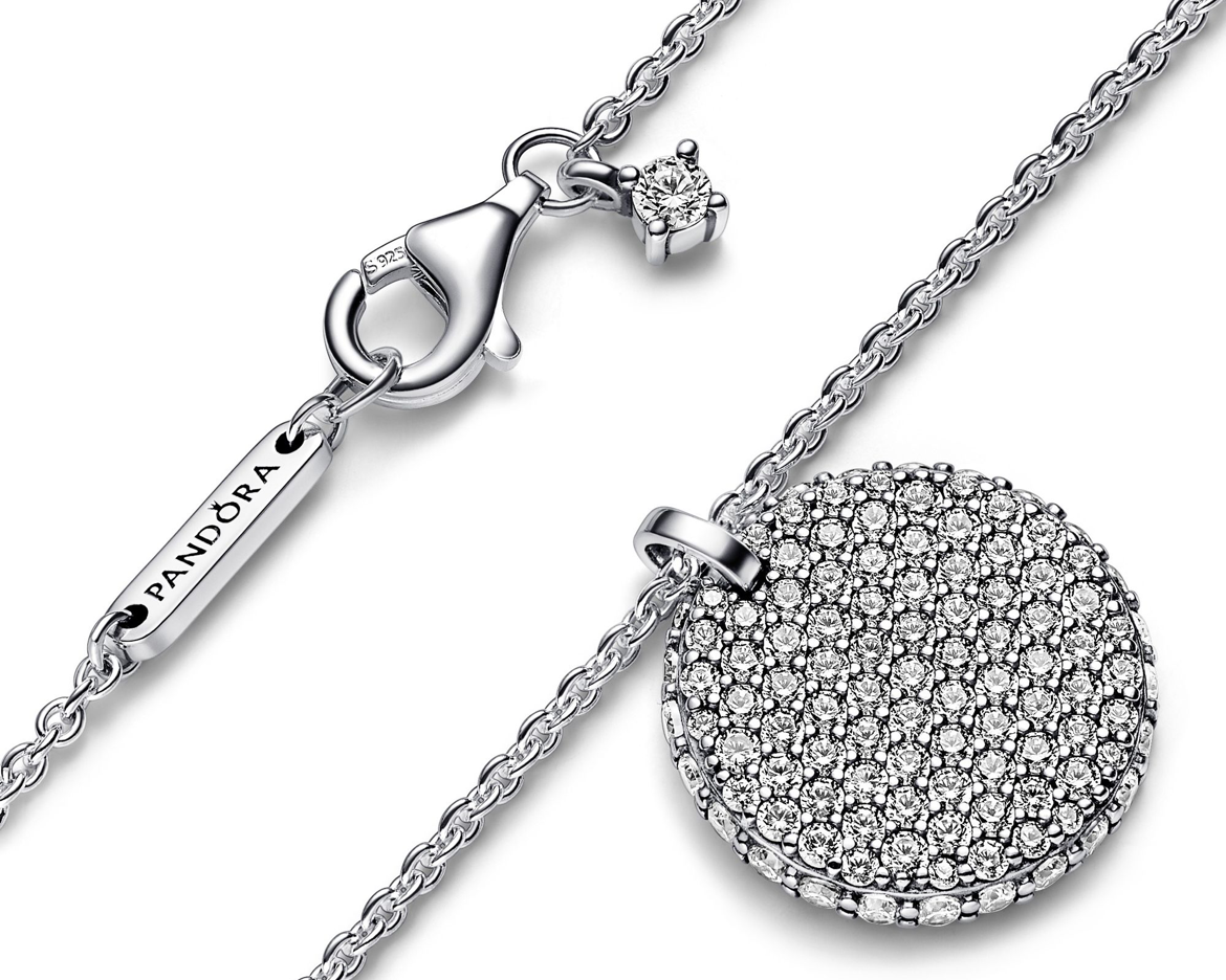 Pandora Timeless Pavé Round Pendant Necklace 392632C01-45