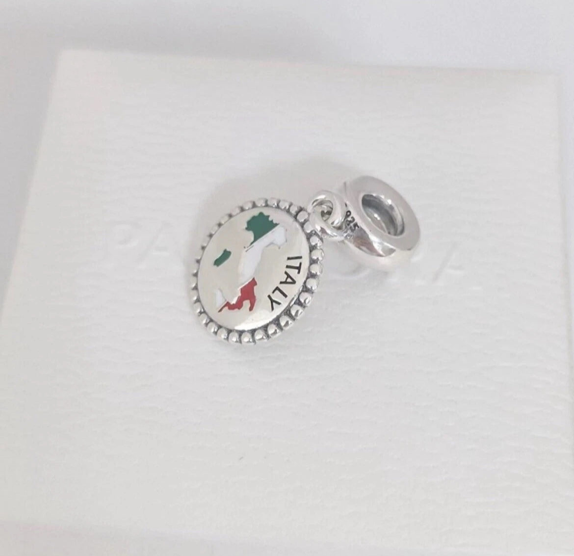 Pandora Italy Country Map Flag Exclusive Travel Dangle Charm