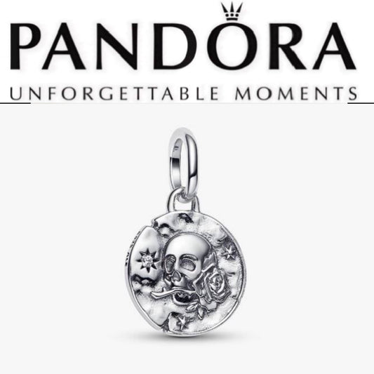 Pandora ME Carpe Diem Skull Medallion Charm 794089C01