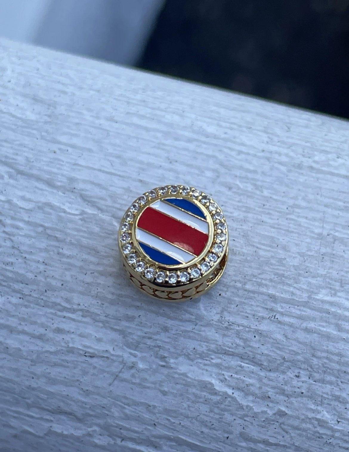 Pandora Costa Rica Country Flag Exclusive Gold Shine Travel Signet Charm