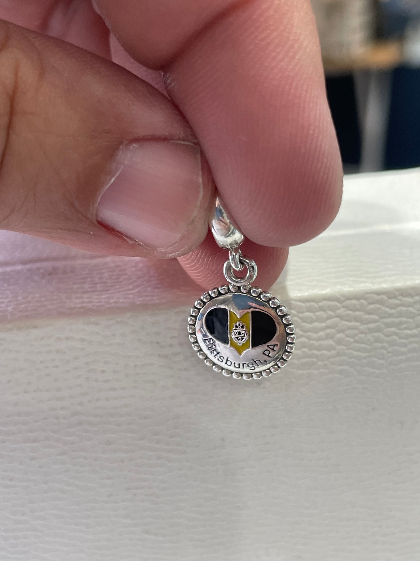Pandora Pittsburgh Pennsylvania Exclusive Flag Dangle Charm