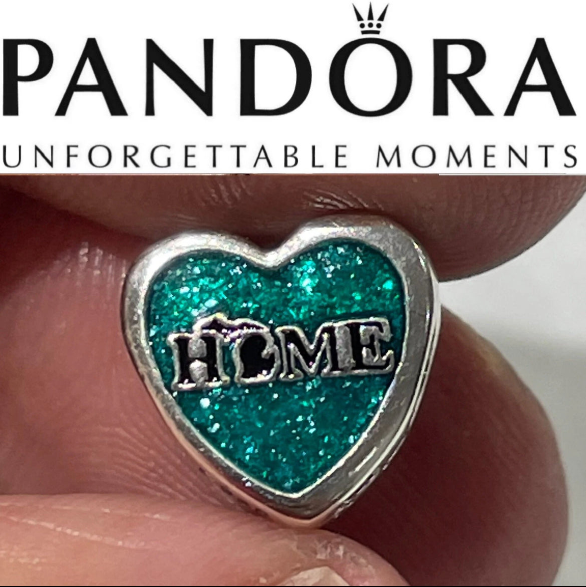 Pandora Michigan Home State Exclusive Travel Destination Heart Charm